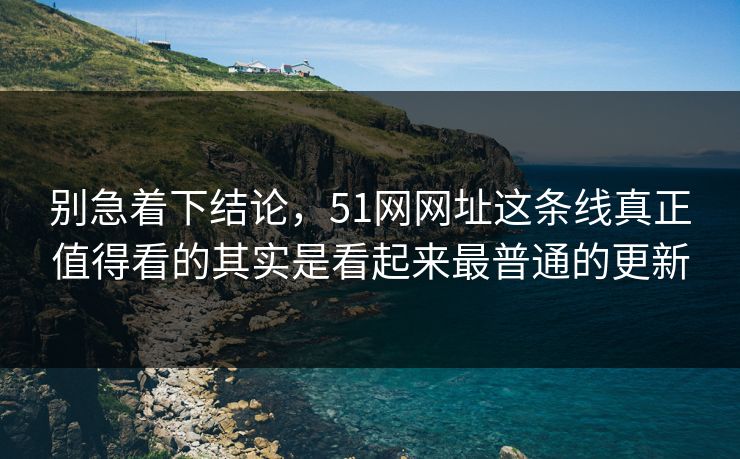 别急着下结论，51网网址这条线真正值得看的其实是看起来最普通的更新